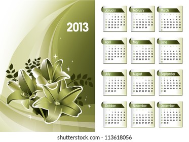 2013 Calendar.