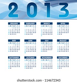 2013 Calendar.