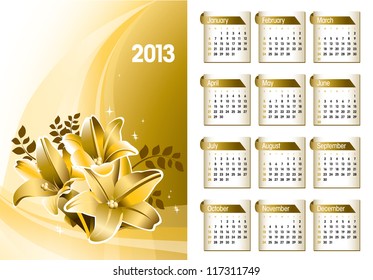 2013 Calendar.