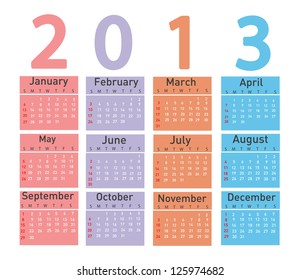 2013 calendar
