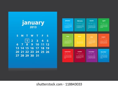 2013 calendar ( dark background ) 7