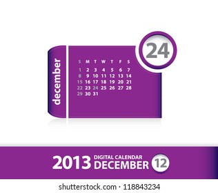 2013 calendar December (vector) The mounth December from my calendar set
