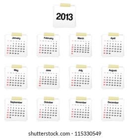 2013 calendar on reminders