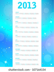 2013 calendar with special  marine design