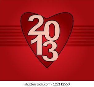 2013 Card with abstract text and background
