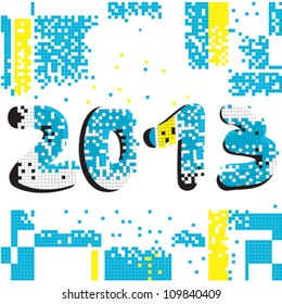 2013 grunge pixel background