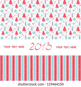 2013 Happy New Year Card. Vector Illustration