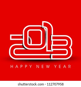 2013 Happy New Year greeting card. EPS 10.