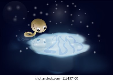 2013 Happy New Year greeting card. EPS 10.