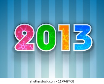 2013 Happy New Year greeting card. EPS 10.