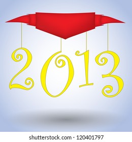 2013 Happy New Year illustration banner