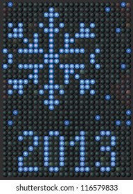 2013, Happy New Year, led display snowflake