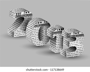 2013 HAPPY NEW YEAR NEWSPAPER