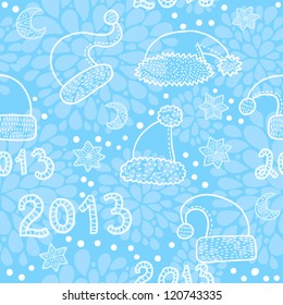 2013 Happy New Year! Seamless christmas pattern. Vector illustration