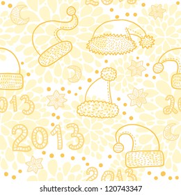 2013 Happy New Year! Seamless christmas pattern. Vector illustration