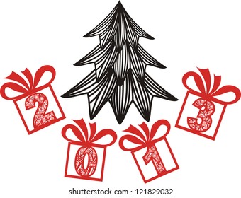 2013 happy new year vector illustration