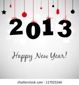 2013 Happy New Years Card, Vector Illustration