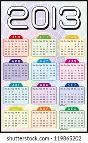 2013 new year calendar - agenda