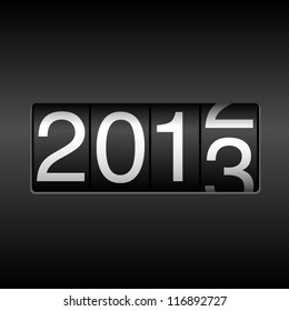 2013 New Year - Year 2013 design - odometer style.  File is layered, and uses simple gradients.