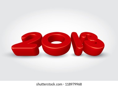 2013 New Year illustration in editable vector format