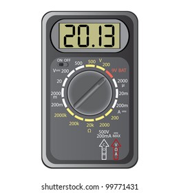 2013 New Year Multimeter  on a white background, vector.