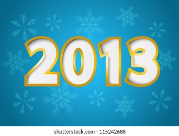 2013 New Year paper card