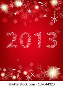 2013 New Year postcard. Vector illustration