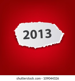 2013 New Year postcard. Vector illustration