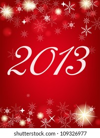 2013 New Year postcard. Vector illustration