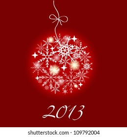 2013 New Year postcard. Vector illustration