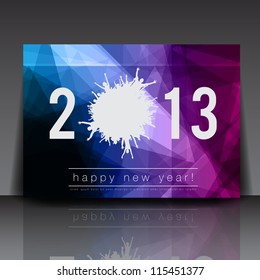 2013 New Year Vector Flyer Template | Editable EPS10 Design