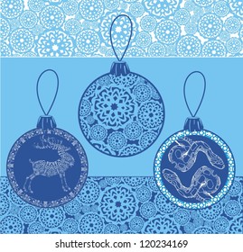 2013 New Year's Eve Greeting Vector Card (	 set, collection, selection, assortment, composition) 	 	 	