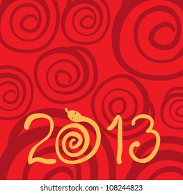 2013 snake red background