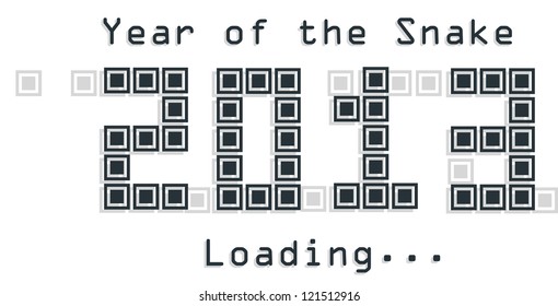 2013 Snake year design. Vector on illustration