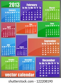 2013 vector calendar eps10