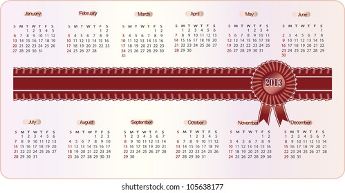 2013 year calendar