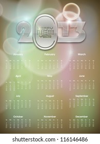 2013 year calender. EPS 10.