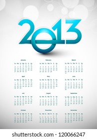 2013 year calender. EPS 10.