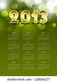 2013 year calender. EPS 10.