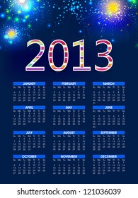 2013 year calender. EPS 10.