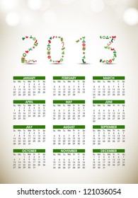 2013 year calender. EPS 10.