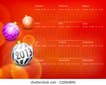 2013 year calender. EPS 10.