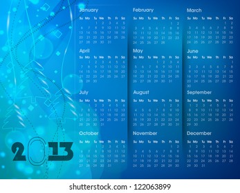 2013 year calender. EPS 10.