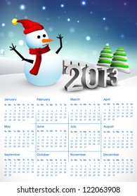 2013 year calender. EPS 10.