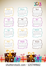 2013 year calender. EPS 10.