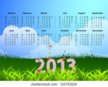 2013 year calender. EPS 10.