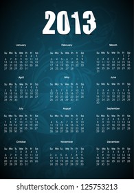 Calandre de 2013. EPS 10.