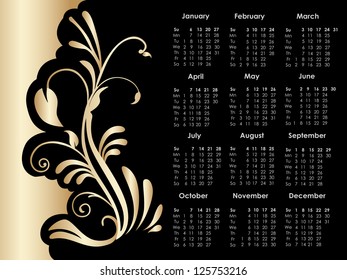 2013 year calender. EPS 10.