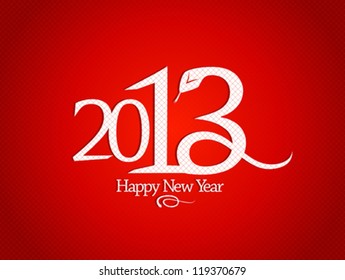 2013 year design template with snake.