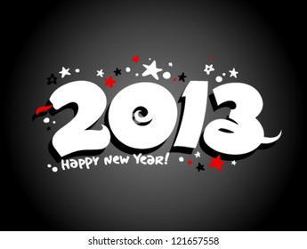 2013 year design template with snake.